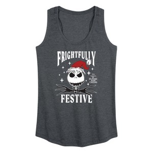 Women's - Disney - Frightfully Festive Graphic Racerback Tank - 1 of 4