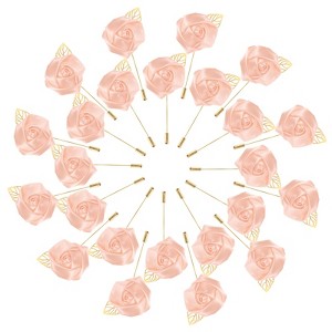 Unique Bargains Ribbon Alloy Outdoor Irregular Flower Lapel Pin 24 Pcs - 1 of 4