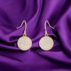 Slickblue Contemporary CZ Disk Earrings – .6 Ct Clear Cubic Zirconia, Gold/Silver, Fashion Earrings for Women - 2 of 3