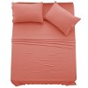 Microfiber Sheets Set 4 Piece Solid Sheet Set Deep Pocket Bed Sheets Plain Bedding with Pillowcases  - Lux Decor Collection - image 3 of 4