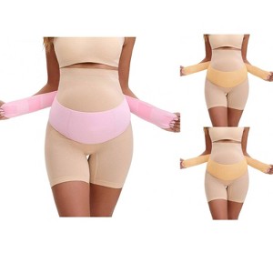 INSPIRE CHIC 3 Packs Women's Maternity Belly Bands-Soft and Breathable Support Band, Adjustable Belt - 1 of 4