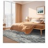Blue-2*6 feet  Faux Wool Modern Abstract Area Rug Machine Washable Non Slip Non Shedding Stain Resistant Low Pile Ultra Soft&Thin Pet Friendly Perfec - 4 of 4