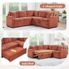 81.9" L-Shaped Sectional Sofa Bed, Chenille Upholstered Sofa with Pull-Out Sleeper & Hidden Storage - ModernLuxe - 4 of 4