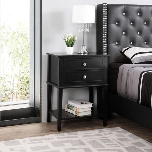 VYNXARIA Sleek Minimalist Nightstand£¬Perfect for Small Spaces£¬Black - 1 of 4