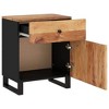 vidaXL Bedside Cabinet 19.7"x13"x23.6" Solid Wood Acacia&Engineered Wood - 4 of 4