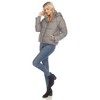 Women's Full Front Zip Hooded Bomber Puffer Jacket - White Mark - 4 of 4