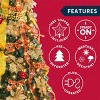 Joiedomi 6 FT Christmas Collapsible Tree Pop Up Christmas Tree with 350 LED Warm White Lights for Indoor Outdoor Garden Holiday Decoration - 2 of 4