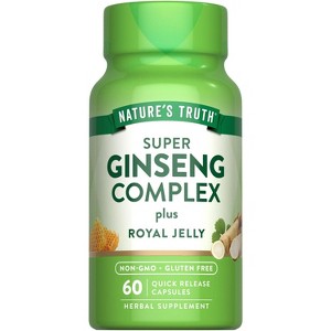 Nature's Truth Super Ginseng Complex | 60 Capsules | with Royal Jelly | Non-GMO & Gluten Free Supplement - 1 of 4