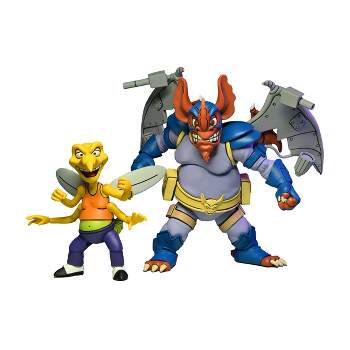 NECA - Figurine TMNT Tortues Ninja Cartoon - 2-Pack Rat King & Vernon 18cm  - 0634482541623