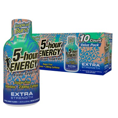 5 Hour Energy Extra Strength Shots - Tropical Burst - 10pk