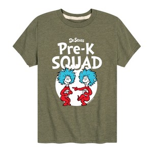 Boys' - Dr. Seuss - Pre-K Squad  Thing 1 and Thing 2 Short Sleeve Graphic T-Shirt - 1 of 4