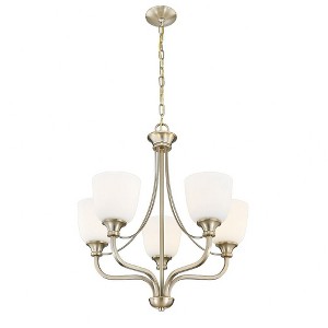 Millennium Lighting Alberta 5 - Light Chandelier in  Modern Gold - 1 of 3