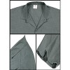 LA LEELA Men's Short Sleeve Button Down Casual Camp Summer Beach Shirts Business Dress Shirts for Men Vacation Solid Shirts with Pocket L, Grey - 3 of 4