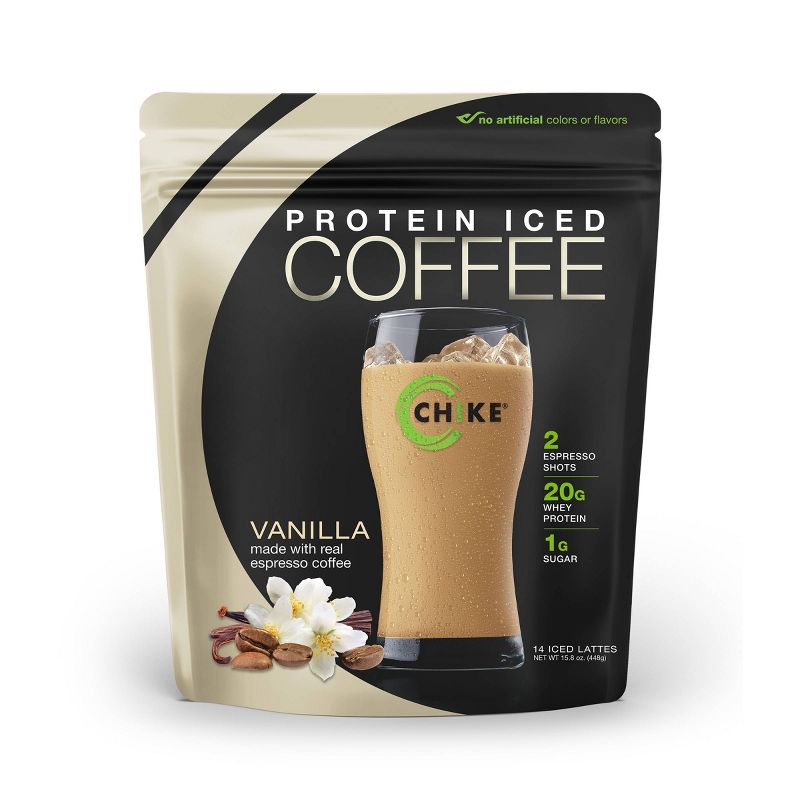Chike Protein Iced Coffee - Vanilla - 15.8oz (Bag), 1 of 8