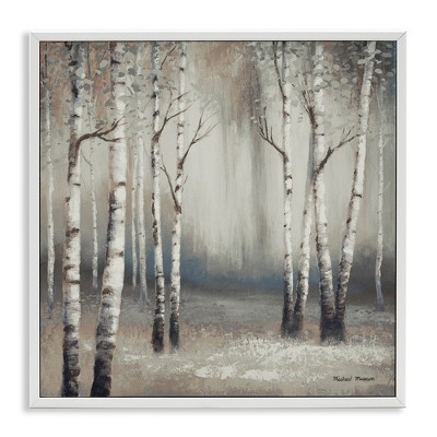 Stupell Industries Misty Birch Tree Forest Landscape, 12" x 12"