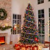 Vivatrees 7.5 Ft Prelit Artificial Christmas Tree, 10 Lighting Modes with Multi Colors Frasier Fir Artificial Tree, Metal Stand, Xmas Decor, Green - 2 of 4
