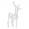 Aghana Digitals 4-Piece Acrylic LED Lighted Reindeer & Sleigh Set, 110.2"x11"x21.7", Warm White, - 4 of 4