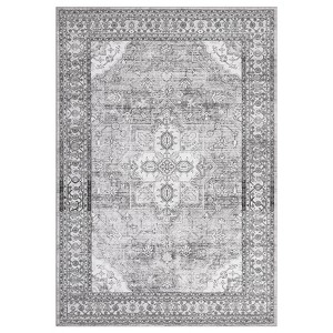 Machine Washable Area Rug Non Slip Non Shedding Rug Boho Printed Low Pile Rugs Vintage Foldable Stain Resistant Indoor Carpet for Bedroom Living Room - 1 of 4