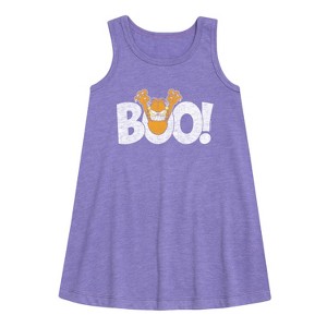 Girls' - Garfield - Garfield Boo Graphic Sleeveless Aline Dress - 1 of 3