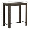 vidaXL Bar Table Brown PE Rattan Counter Height Durable Bar Table - 4 of 4