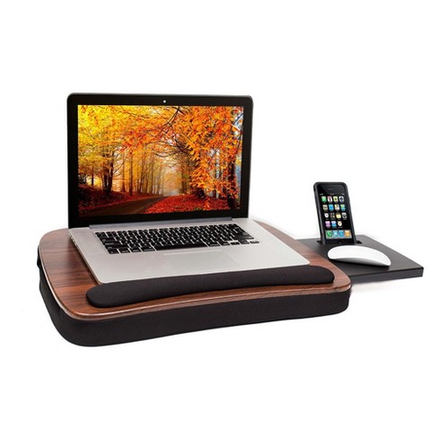  Sofia + Sam Oversized Lap Desk with Memory Foam Cushion, Wood  Top and Large Size, Fits Laptops Up to 17, Brown and Black, Portable  Home Office Stand