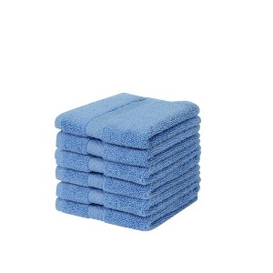 Splash Ultra-Soft Zero Twist 100% Ring Spun Cotton Face Washcloth Set – Reversible, 550 GSM, Soft, Highly Absorbent Towels for Bathroom - 12" x 12" - 1 of 4