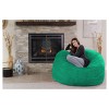 4' Bean Bag Chair With Memory Foam Filling And Washable Cover