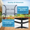 BestMassage Outdoor Table Patio Table Tempered Glass Tabletop with Umbrella Hole - 3 of 4