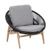 PE Rattan Boho Outdoor Lounge Chair with Deep Seating Cushion, 32" UV Resistant Patio Chair-3irtyhousy - 2 of 4