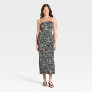 Women's Column Slip Dress - A New Day™ Black - 1 of 3