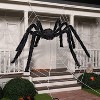 Joyfy 6.5 ft Halloween Outdoor Decorations Large Hairy Spider Props,Black Spider Decorations Yard House Décor,Realistic Giant Spider Party Supplies - 4 of 4