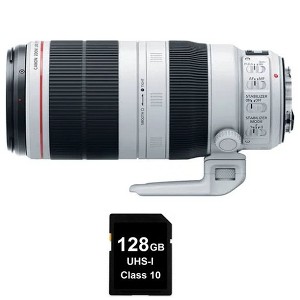 Canon EF 100-400mm f/4.5-5.6L IS II USM Lens w/ 128GB Memory Card - 1 of 4