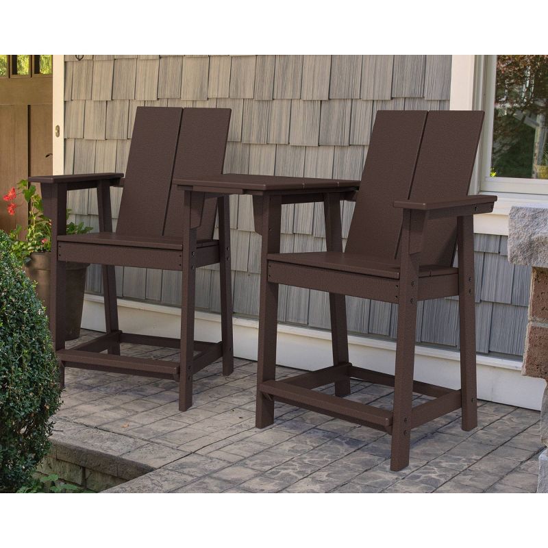 Moore 3pc POLYWOOD Patio Counter Chair Set with Connecting Table - Threshold™, 5 of 6