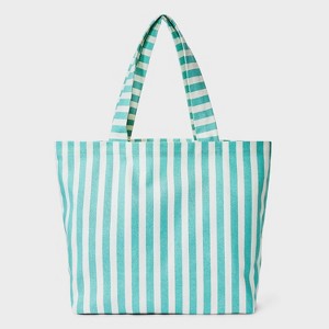 Canvas Beach Striped Tote Bag - Shade & Shore™ - 1 of 4