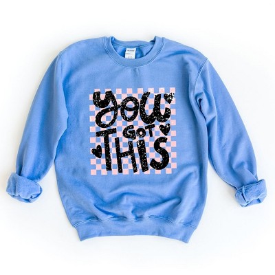 Simply Sage Market Women's Graphic Sweatshirt You Got This Distressed Checkered