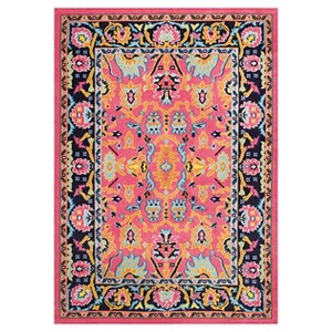 Pink Solid Loomed Area Rug - (5