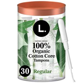 L . Organic Cotton Full Size Tampons - Regular - 30ct