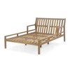 DSVIMOY Outdoor Daybed, Patio Daybed with Four Pillows, Wooden Outdoor Bed with Curved Armrests for Poolside, Backyard, Beige, 52.75"*76"*34.6" - 4 of 4