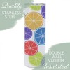 Elanze Designs Colorful Citrus Slices Green Purple 20 ounce Stainless Steel Travel Tumbler - image 3 of 4