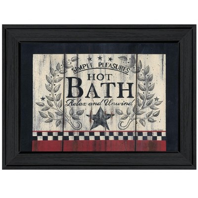 ChicFurnit Wall Art Hot Bath Framed Print Stylish Black Frame for Living Room, Multicolor, 15"*1"*11"