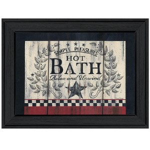 ChicFurnit Wall Art Hot Bath Framed Print Stylish Black Frame for Living Room, Multicolor, 15"*1"*11" - 1 of 4