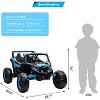 Jojoka 24V 2-Seater Kids Ride On UTV Car, Electric Vehicle w/Remote Control, LED Lights, Music, Suspension, EVA Wheels - 2 of 4