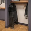 COSCO Commerical Triple-Braced Metal Folding Chairs with Fabric Seating, 4-Pack, Black - 4 of 4