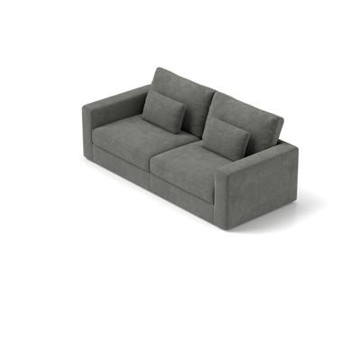NicBex 83 Inch Modern Sofa Couches 3 Seater Sofa with Detachable Cover and Double Cushion for Living Room,Bedroom,Pewter