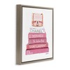 Stupell Industries Pink Book Stack Fashion Handbag, 18" x 18" - 3 of 4
