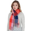 Anna-Kaci Women's Classic Plaid Fringe Scarf Soft Cashmere Feel Winter Checked Wrap Shawls - 2 of 4
