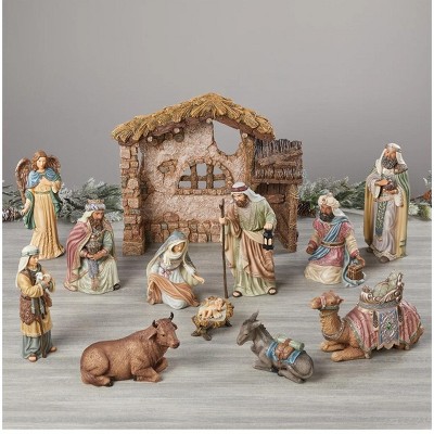 Kirkland Signature Hand-Painted Christmas Nativity 13-Piece Set