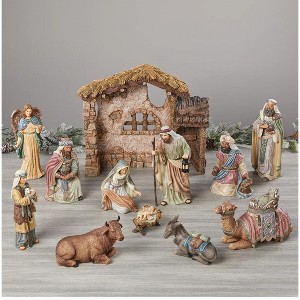 Kirkland Signature Hand-Painted Christmas Nativity 13-Piece Set - 1 of 3