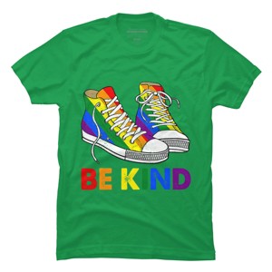 Adult Design By Humans Be Kind Sneakers LGBTQIA PrideBy Legato Tendo T-Shirt - 1 of 2