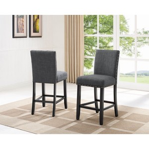NicBex Dining Chairs Set of 2 Upholstered Chair Counter Height Stools with Nailhead Trim Suitable for Kitchen - 1 of 4